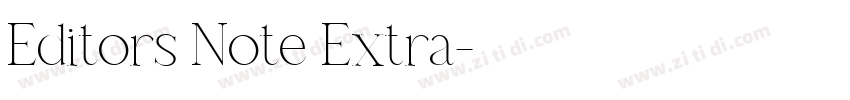 Editors Note Extra字体转换